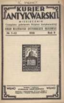 Kurier Antykwarski: czasopismo poświęcone książce antykwarskiej: organ Wileńskiego Antykwariatu Naukowego 1938 grudzień R.2 Nr7/12