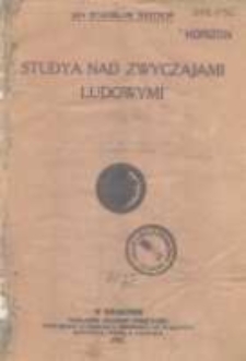 Studya nad zwyczajami ludowymi