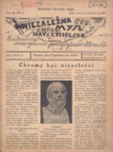 Niezależna Myśl Nauczycielska: ilustrowane czasopismo pedagogiczno literackie 1934.10.15 R.1 Nr1