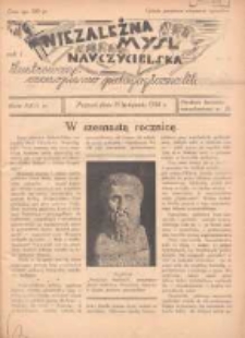 Niezależna Myśl Nauczycielska: ilustrowane czasopismo pedagogiczno literackie 1934.11.15 R.1 Nr3