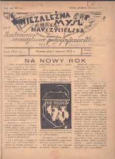 Niezależna Myśl Nauczycielska: ilustrowane czasopismo pedagogiczno literackie 1935.01.01 R.2 Nr1