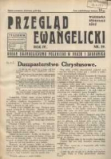 Przegląd Ewangelicki: organ ewangelizmu polskiego w kraju i zagranicą 1937.10.24 R.4 Nr29