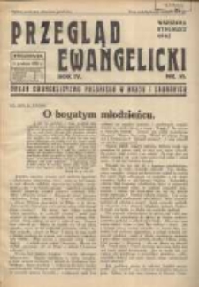 Przegląd Ewangelicki: organ ewangelizmu polskiego w kraju i zagranicą 1937.12.05 R.4 Nr35