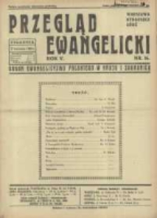 Przegląd Ewangelicki: organ ewangelizmu polskiego w kraju i zagranicą 1938.04.17 R.5 Nr16
