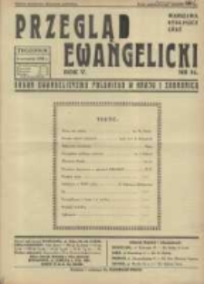 Przegląd Ewangelicki: organ ewangelizmu polskiego w kraju i zagranicą 1938.09.04 R.5 Nr36