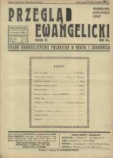 Przegląd Ewangelicki: organ ewangelizmu polskiego w kraju i zagranicą 1938.09.04 R.5 Nr36
