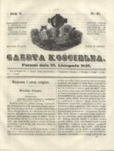 Gazeta Kościelna 1847.11.22 R.5 Nr47