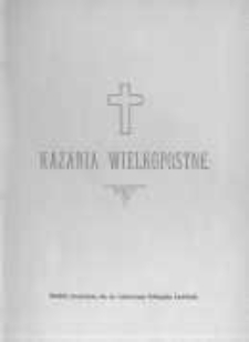 Kazania wielkopostne księdza Andrzeja Załuskiego biskupa płockiego