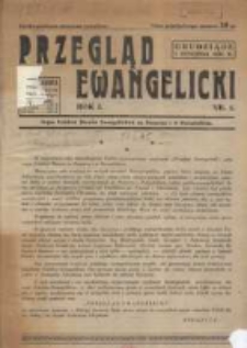 Przegląd Ewangelicki: organ Polskich Zbor&oacute;w Ewangelickich na Pomorzu i w Poznańskiem 1934.01.01 R.1 Nr1