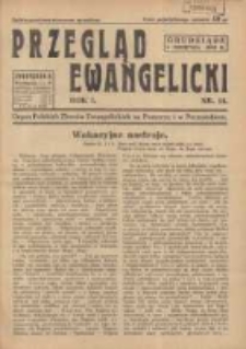 Przegląd Ewangelicki: organ Polskich Zbor&oacute;w Ewangelickich na Pomorzu i w Poznańskiem 1934.08.01 R.1 Nr14