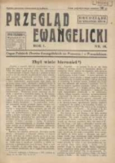 Przegląd Ewangelicki: organ Polskich Zborów Ewangelickich na Pomorzu i w Poznańskiem 1934.09.16 R.1 Nr16