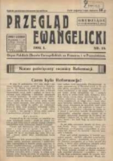 Przegląd Ewangelicki: organ Polskich Zbor&oacute;w Ewangelickich na Pomorzu i w Poznańskiem 1934.10.31 R.1 Nr19