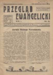 Przegląd Ewangelicki: organ Polskich Zborów Ewangelickich na Pomorzu i w Poznańskiem 1934.12.25 R.1 Nr22