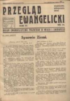 Przegląd Ewangelicki: organ ewangelizmu polskiego w kraju i zagranicą 1937.08.29 R.4 Nr21