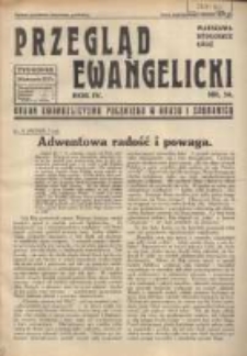 Przegląd Ewangelicki: organ ewangelizmu polskiego w kraju i zagranicą 1937.11.28 R.4 Nr34