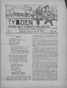 Tydzień: pismo dla rodzin polskich: dodatek niedzielny do "Gazety Szamotulskiej" 1931.01.18 R.6 Nr3