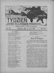 Tydzień: pismo dla rodzin polskich: dodatek niedzielny do "Gazety Szamotulskiej" 1931.05.17 R.6 Nr20