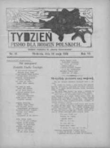 Tydzień: pismo dla rodzin polskich: dodatek niedzielny do "Gazety Szamotulskiej" 1931.05.24 R.6 Nr21