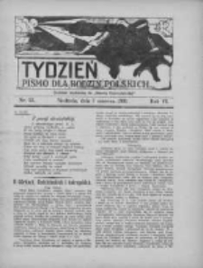 Tydzień: pismo dla rodzin polskich: dodatek niedzielny do "Gazety Szamotulskiej" 1931.06.07 R.6 Nr23