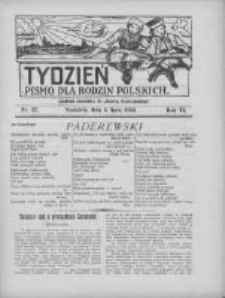 Tydzień: pismo dla rodzin polskich: dodatek niedzielny do "Gazety Szamotulskiej" 1931.07.05 R.6 Nr27