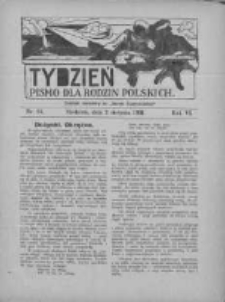 Tydzień: pismo dla rodzin polskich: dodatek niedzielny do "Gazety Szamotulskiej" 1931.07.26 R.6 Nr30