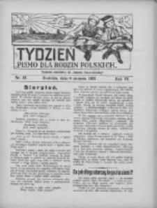 Tydzień: pismo dla rodzin polskich: dodatek niedzielny do "Gazety Szamotulskiej" 1931.08.09 R.6 Nr32