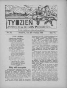 Tydzień: pismo dla rodzin polskich: dodatek niedzielny do "Gazety Szamotulskiej" 1931.09.13 R.6 Nr37
