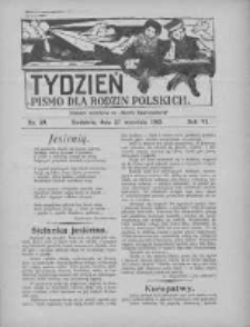 Tydzień: pismo dla rodzin polskich: dodatek niedzielny do "Gazety Szamotulskiej" 1931.09.27 R.6 Nr39