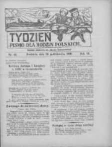 Tydzień: pismo dla rodzin polskich: dodatek niedzielny do "Gazety Szamotulskiej" 1931.10.25 R.6 Nr43