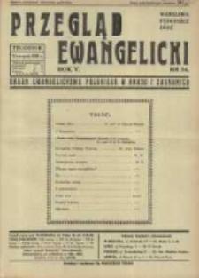 Przegląd Ewangelicki: organ ewangelizmu polskiego w kraju i zagranicą 1938.08.21 R.5 Nr34