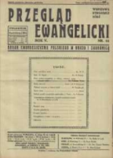 Przegląd Ewangelicki: organ ewangelizmu polskiego w kraju i zagranicą 1938.10.30 R.5 Nr44