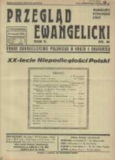 Przegląd Ewangelicki: organ ewangelizmu polskiego w kraju i zagranicą 1938.11.13 R.5 Nr46