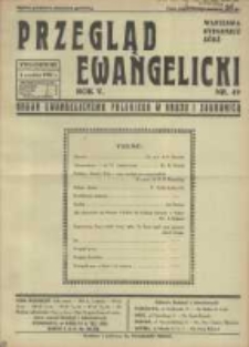 Przegląd Ewangelicki: organ ewangelizmu polskiego w kraju i zagranicą 1938.12.04 R.5 Nr49