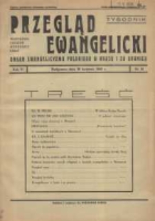 Przegląd Ewangelicki: organ ewangelizmu polskiego w kraju i zagranicą 1939.04.30 R.6 Nr18