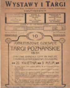 Wystawy i Targi: organ Polskiego Biura Centralnego dla Wystaw i Targ&oacute;w Europejskich 1931 Nr2 wydanie nadzwyczajne; Fortnightly Publication of the Polish Head - Quarters for European Fairs and Exhibitions; Bi Mensuel du Bureau Central Polonais des Foires et Expositions Europ&eacute;ennes; Halbmonatsschrift der Polnischen Geschaeftsstelle fűr Europ&auml;ische Messen und Asstellungen
