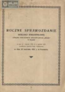 Roczne Sprawozdanie Dzielnicy Wielkopolskiej Związku Towarzystw Gimnastycznych "Sok&oacute;ł" w Polsce za czas od 1 stycznia 1936 do 31 grudnia 1936 przedłożone Zjazdowi Rady Dzielnicowej w dniu 25 kwietnia 1937 w Poznaniu