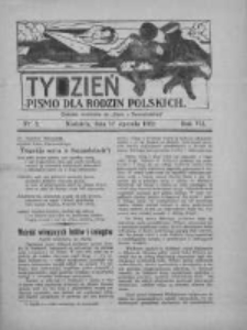 Tydzień: pismo dla rodzin polskich: dodatek niedzielny do "Gazety Szamotulskiej" 1932.01.17 R.7 Nr2