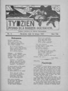 Tydzień: pismo dla rodzin polskich: dodatek niedzielny do "Gazety Szamotulskiej" 1932.02.14 R.7 Nr6