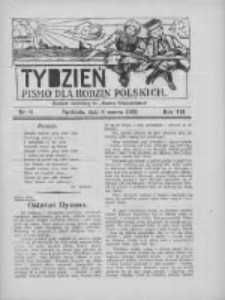 Tydzień: pismo dla rodzin polskich: dodatek niedzielny do "Gazety Szamotulskiej" 1932.03.06 R.7 Nr9