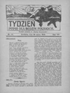 Tydzień: pismo dla rodzin polskich: dodatek niedzielny do "Gazety Szamotulskiej" 1932.03.20 R.7 Nr11