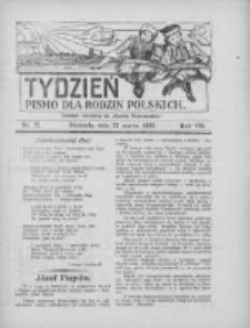 Tydzień: pismo dla rodzin polskich: dodatek niedzielny do "Gazety Szamotulskiej" 1932.03.27 R.7 Nr12