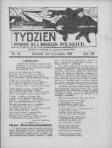 Tydzień: pismo dla rodzin polskich: dodatek niedzielny do "Gazety Szamotulskiej" 1932.04.03 R.7 Nr13