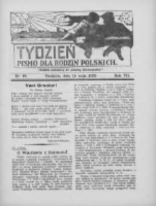 Tydzień: pismo dla rodzin polskich: dodatek niedzielny do "Gazety Szamotulskiej" 1932.05.15 R.7 Nr19