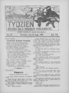 Tydzień: pismo dla rodzin polskich: dodatek niedzielny do "Gazety Szamotulskiej" 1932.05.29 R.7 Nr21