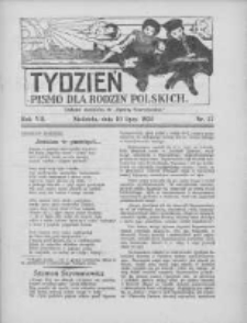 Tydzień: pismo dla rodzin polskich: dodatek niedzielny do "Gazety Szamotulskiej" 1932.07.10 R.7 Nr27