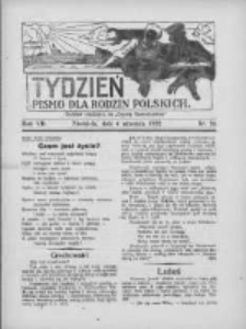 Tydzień: pismo dla rodzin polskich: dodatek niedzielny do "Gazety Szamotulskiej" 1932.09.04 R.7 Nr35