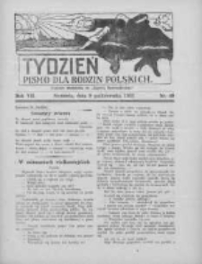 Tydzień: pismo dla rodzin polskich: dodatek niedzielny do "Gazety Szamotulskiej" 1932.10.09 R.7 Nr40