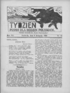 Tydzień: pismo dla rodzin polskich: dodatek niedzielny do "Gazety Szamotulskiej" 1932.11.06 R.7 Nr44