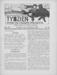 Tydzień: pismo dla rodzin polskich: dodatek niedzielny do "Gazety Szamotulskiej" 1932.11.13 R.7 Nr45
