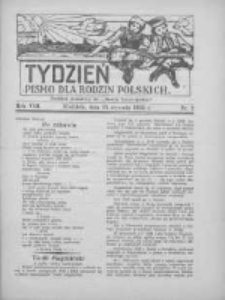 Tydzień: pismo dla rodzin polskich: dodatek niedzielny do "Gazety Szamotulskiej" 1933.01.15 R.8 Nr2